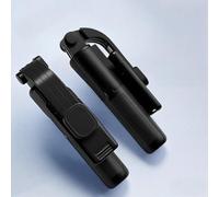 Trépied à selfie de 68,6 cm avec support solide en aluminium, trépied de voyage rotatif à 720 degrés, livré avec télécommande, adapté pour iPhone/Android (noir) (noir, modèle améliorant la beauté)