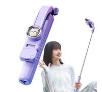 Trépied à selfie portable avec trépied extensible | Trépied de voyage portable avec télécommande, motif chats de dessins animés pour transmission d'objectif de selfie