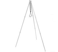 Trépied à suspendre pour barbecue en plein air - Support robuste en alliage d'aluminium conçu pour accrocher et cuisiner - Argenté