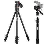 Trepied Appareil Photo Voyage 152cm, Rollei Compact Creator Trépied en Aluminium Léger & Portable Camera Tripod avec Support de Téléphone Intégré & Télécommande, Trepied-Appareil Photo-Voyage-Tripod