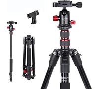 Trépied Appareil Photo, ZOMEI 138cm Trepied Monopode Voyage en Aluminium avec Support de Téléphone et Sac pour Caméra Smartphone Youtube TikTok Vidéo