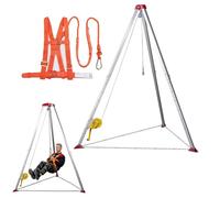 Trépied avec câble en acier et harnais de sécurité pour opérations de sauvetage, capacité de charge de 544,3 kg, hauteur de 10 m, idéal pour soulever et intervenir en cas d'urgence