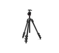 Manfrotto 055XPRO AS, Trépied 4 Sections Fibre de Carbone pour Appareil Photo, Kit Rotule Ball XPRO, Colonne 90 Degrés, Charge 15 kg, Plateau Arca-Swiss, Appareil Reflex/Hybride, Pied Appareil Photo