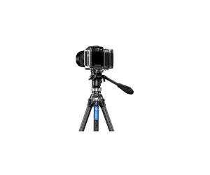 Trépied carbone Leofoto LY-224C + tête vidéo fluide BV-0R + base à niveau LB-38 Noir