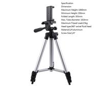 Trépied d'appareil photo réglable en aluminium 35 100cm, avec support de téléphone portable, Clip pour iPhone XS X 7 6S Samsung S10