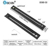 Trépied d'appareil photo Yajia 38mm/Manfrotto 50mm,plaque de dégagement rapide,objectif téléobjectif,support de support pour adaptateur de rail coulissant long - Type B380-50