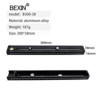 Trépied d'appareil photo Yajia 38mm/Manfrotto 50mm,plaque de dégagement rapide,objectif téléobjectif,support de support pour adaptateur de rail coulissant long - Type B300-38