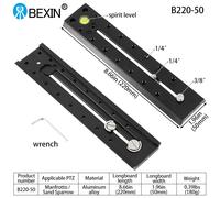 Trépied d'appareil photo Yajia 38mm/Manfrotto 50mm,plaque de dégagement rapide,objectif téléobjectif,support de support pour adaptateur de rail coulissant long - Type B220-50