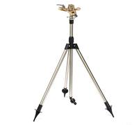 Trépied d'arrosage rotatif pour grande surface, trépied télescopique en métal, hauteur réglable de 45 à 90 cm, avec raccord rapide pour pulvérisation d'eau de jardin pour couverture d'irrigation de