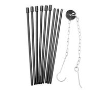 Trépied de Camping Noir Réglable pour Cuisson au Feu, Alliage D'aluminium | Chaîne Suspendre Incluse, Trois Pieds Stables, Paquet de Rangement et Transport, pour Picnickers et Randonneurs