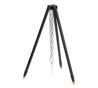 Trépied de camping pour feu de camp - Support de trépied de cuisine robuste, support portable à suspendre, trépied réglable pour réchaud pouvant contenir des fours hollandais, cafetières, théières