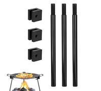 Trépied de camping pour feu de camp - Trépied de camping pour cuisiner - Trépied de cuisson extérieur amovible - Trépied pour foyer extérieur - Rangement facile - Hauteur réglable - Barbecue trépied