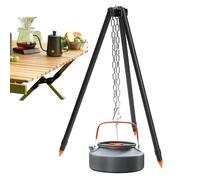 Trépied de camping pour la cuisine - Trépied de réchaud | Support de barbecue robuste pour grill, fournitures de barbecue, support multifonction pour feu de camp avec chaîne portable pour les sorties