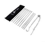 Trépied de camping réglable 80 cm en alliage d'aluminium pour cocotte cuisson sur feu ouvert avec chaîne