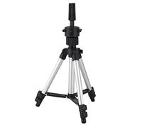 Trépied de Coiffure, Support Tête Mannequin en Métal Trépied Pliable Inversé Réglable Pour Perruque Coiffure Grand Têtes D'exercice avec Plateau à Outils Mannequin D'entraînement Bloc Toile