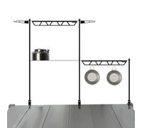 Trépied de cuisine de camping - Grand trépied de camping à suspendre | Support pour ustensiles de cuisine | Cintre portable multifonction | Support pour barbecue, barbecue, rôti, accessoire de pêche