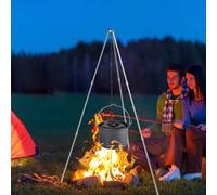 Trépied De Cuisine De Pique-Nique De Camping, Pot Suspendu D'Extérieur, Portable Et Durable, Pour Feu De Camp, Grille De Feu