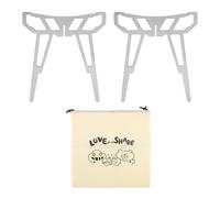 Trépied de Cuisine Feu de Camp, Support de Marmite en Acier Inoxydable Détachable Grille de Foyer Extérieur pour Camping Randonnée Pique-Nique