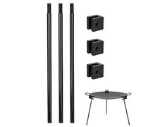 Trépied de cuisson pour feu de camp : support de cuisson en aluminium réglable pour feux de camp en plein air | Panger de cuisine de camping portable amovible pour pots de fleurs, poêle à pâtisserie