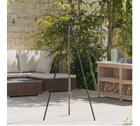 Trépied de feu de camp - VIDAXL - 92 x 92 x 151,5 cm - Acier résistant - Portable - Noir
