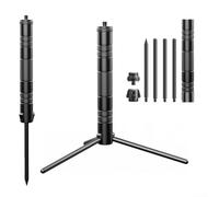 Trépied de lanterne de camping | Support d'éclairage en alliage d'aluminium avec filetage M6 1/4 | Crochet de lampe stable portable pour lampes de tente, appareils photo, téléphones | Équipement de