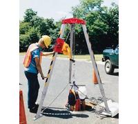 Trépied de Levage pour égouts Équipement de Sauvetage du Trépied Des Égouts de Sécurité, Supports de Protection à Chute Lourds avec Courroie et Corde Métallique en Acier Galvanisé, Réglable de 4,4 Pie
