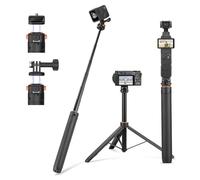 Trépied de poche 162,6 cm pour caméra d'action GoPro, support extensible avec vis à dégagement rapide 6,35 mm Vlog pour DJI Osmo Pocket 3 Action 5 Pro 4 3 pour Insta360 X4 X3 X2 pour AKASO DSLR