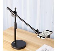 Trépied de prise de vue britannique avec support de téléphone portable, table aérienne, photographie de smartphones, HONArm Noir