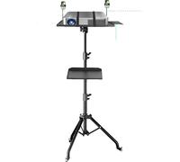Trépied de projecteur, hauteur réglable de 23 à 63", avec support de souris et de téléphone portable, 145 cm avec roue