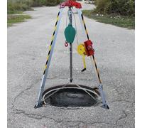 Trépied de sauvetage d'urgence pliable en aluminium pour espaces restreints - Pieds de support rétractables pour treuil de 816,5 kg, parfait pour les tunnels d'égout et une utilisation en extérieur