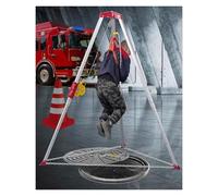 Trépied de Sauvetage d'urgence, trépied de Sauvetage Portable en Espace confiné - Équipement d'urgence en Aluminium Robuste pour puits, égouts, Tunnels souterrains - Treu