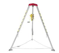 Trépied de sauvetage en aluminium robuste pour pompiers - Capacité de 544,3 kg, design compact pour les espaces confinés, équipement de levage et de sauvetage essentiel