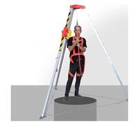 Trépied de sauvetage， Kit 1200 1800 2600 lb, dispositif de décharge d'incendie réglable for espaces confinés/support stabilisateur levage(Select Size)