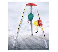 Trépied de Sauvetage, kit de trépied de Sauvetage d'urgence Portable - Pieds réglables de 2,1 m, câble Robuste de 30 m, Protection antichute pour Tunnels, Pipelines et têtes de puits - Équip
