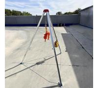 Trépied de sauvetage portable pour espaces confinés - Système de protection contre les chutes avec treuil pour trous d'homme - Équipement de sauvetage d'urgence pour usage industriel et opérations de