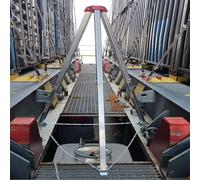 Trépied de sauvetage robuste avec système de levage en aluminium et corde - Outil de levage d'urgence pour espaces confinés, catastrophes naturelles et opérations de sauvetage dans les fosses