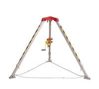 Trépied de Sauvetage Robuste pour Lutte Contre l'incendie, Espace confiné, Support de Sauvetage Incendie pour Espace étroit avec treuil de 65' 82' 98' et Ceinture de sécurité, kit