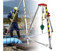 Trépied de sauvetage robuste - Trépied de sauvetage réglable en aluminium pour espaces restreints - Capacité de treuil : 544 kg (1200 lb) - Support d'urgence léger et durable pour regards d'