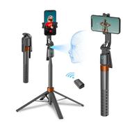 Trépied de suivi automatique du visage pour iPhone, trépied de voyage de 177,8 cm de haut avec télécommande et contrôle gestuel, trépied pour enregistrement vidéo, streaming en direct TikTok et