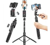 Trépied de suivi automatique du visage, rotation à 360 °, support de téléphone rechargeable, télécommande et contrôle gestuel avec perche à selfie réglable, trépied pour appareil photo GoPro