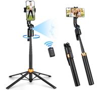 Trépied de suivi automatique du visage - Rotation à 360 ° - Trépied de téléphone rechargeable - 177,8 cm - Extensible - Avec télécommande et contrôle gestuel - Sans application - Pour iPhone Vlog