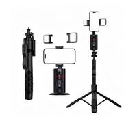 Trépied de suivi automatique du visage, support de téléphone intelligent, rotation à 360 °, support de téléphone, contrôle gestuel avec trépied pour streaming vidéo en direct, chat et réunion