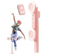 Trépied De Téléphone Avec Lumière D'appoint - Support De Perche À Selfie Extensible De 67 Pouces, Support De Téléphone Portable À Distance Sans Fil Pour Vidéo | Trépied De Voyage Pour L'enregistrement