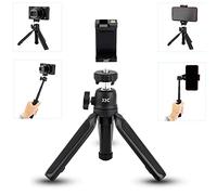 Trépied de téléphone Extensible JJC 2-en-1 et bâton Selfie, Mini trépied de Voyage pour téléphones intelligents d'appareils Photo compacts