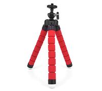 Trépied de téléphone, Mini trépied Portable et Flexible avec Clip Universel de contrôle Bluetooth, Voyage en Plein air Compatible avec Les téléphones iPhone et Android, appareils Photo (Red)