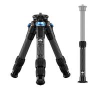 Trépied de voyage compact en fibre de carbone SIRUI AM-223+SL-100, léger avec colonne centrale, hauteur max 66cm, charge 10kg