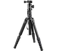 Trépied de voyage DSLM Travel (incl. rotule, capacité de charge jusqu'à 5 kg, colonne centrale, dimensions compactes, sac pour trépied) pour caméra système, caméra DSLR et caméra compacte