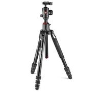 Trépied de voyage MANFROTTO Befree GT XPRO MKBFRA-4 aluminium rotule Ball 496 10 kg 164 cm Noir/rouge