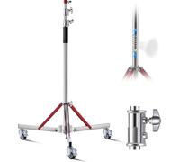 Trépied d'éclairage avec roulettes, trépied pour lampe - Max. Hauteur 320cm - Support professionnel - pour studio et photographie