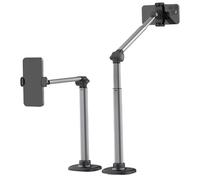 Trépied du Trépied Selfie - Bras aérien réglable, poignée de téléphone rotative | 12 x 4,1 x 3,5 Pouces Base de Support de Bureau Robuste, Cadre en Aluminium léger, idéal pour Les Cours en Ligne